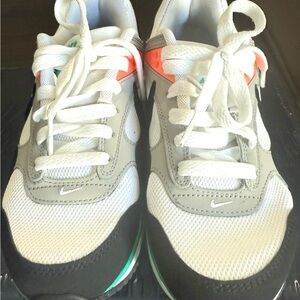 Nike air max White and Gray Sneakers with Orange Accents
